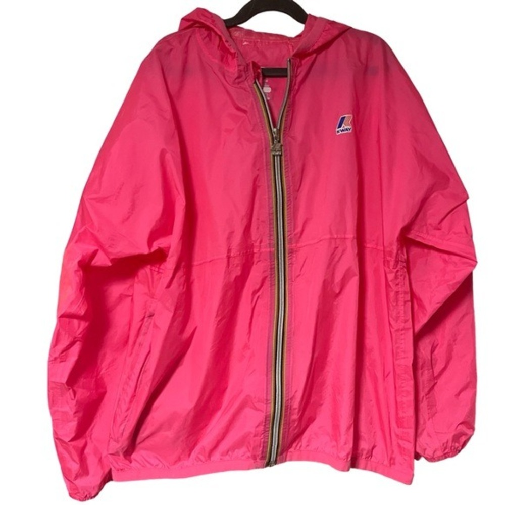 K-Way Pink‎ Girls Jacket Waterproof with Packable Design P. LE VRAI 4.0 CLAUDE